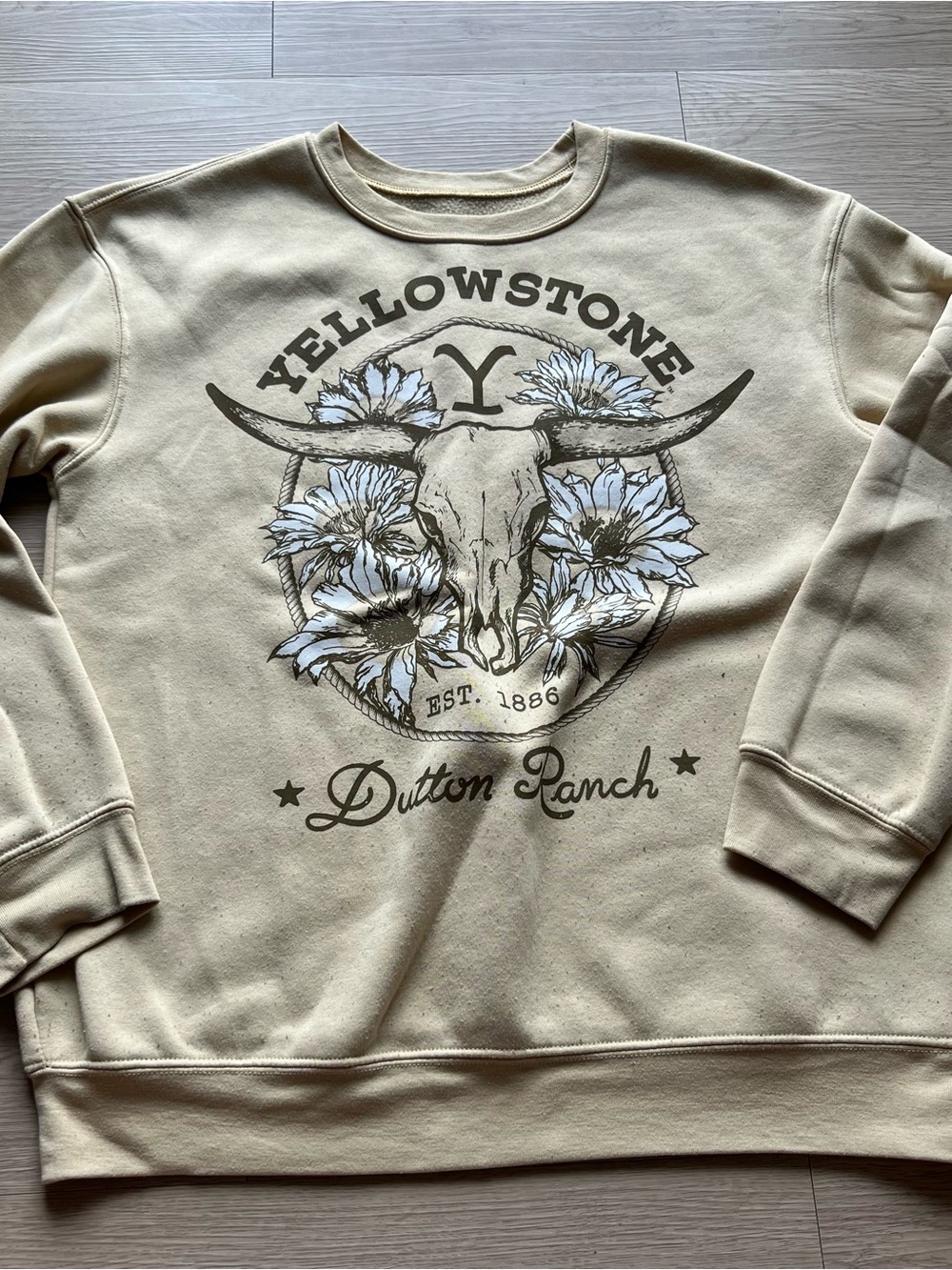 Dutton Ranch Beige Crewneck Sweatshirt